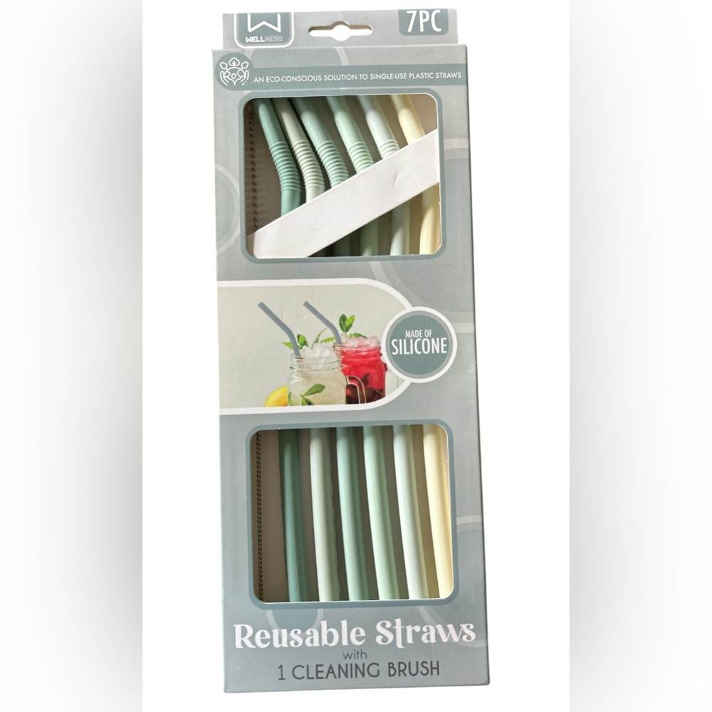 Reusable Silicone Straws Set NIP